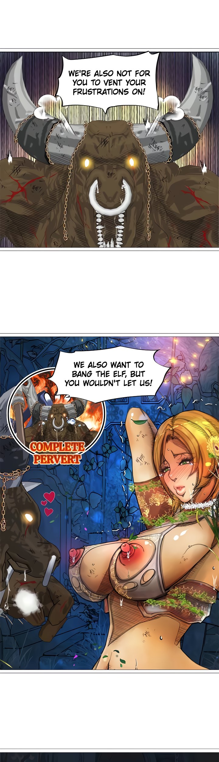 The DARK ELF QUEEN and the SLAVE ORC