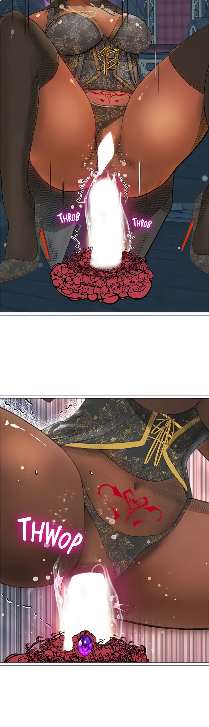 The DARK ELF QUEEN and the SLAVE ORC