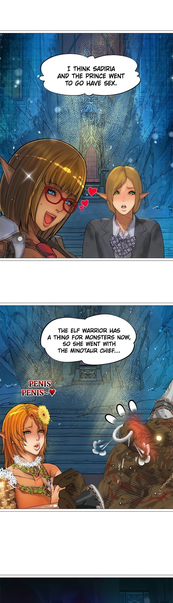 The DARK ELF QUEEN and the SLAVE ORC