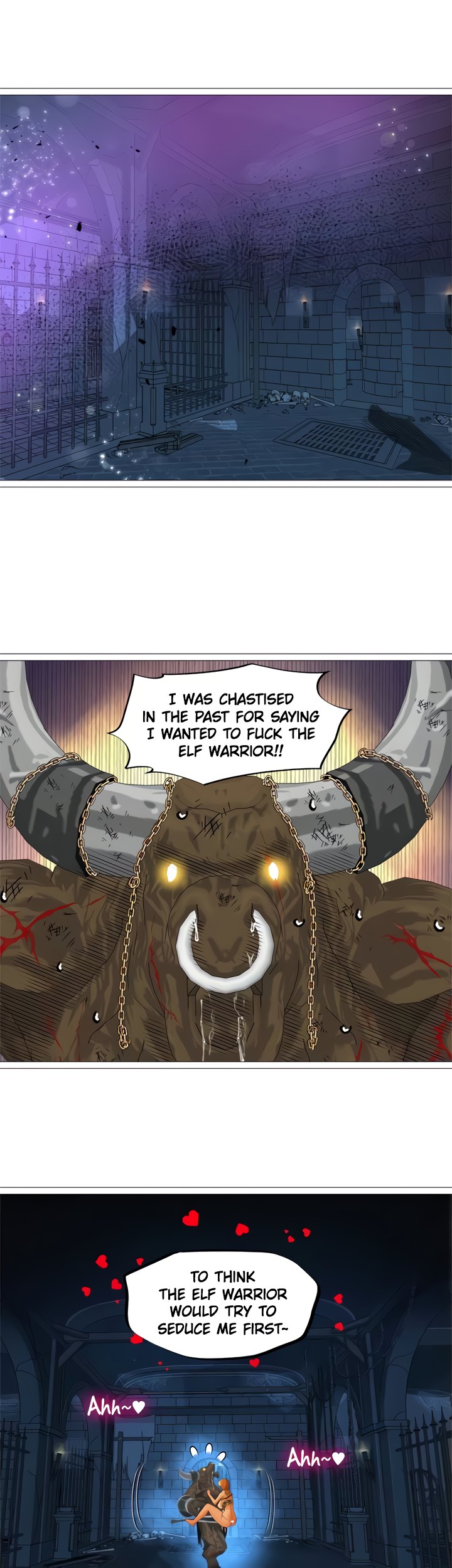 The DARK ELF QUEEN and the SLAVE ORC